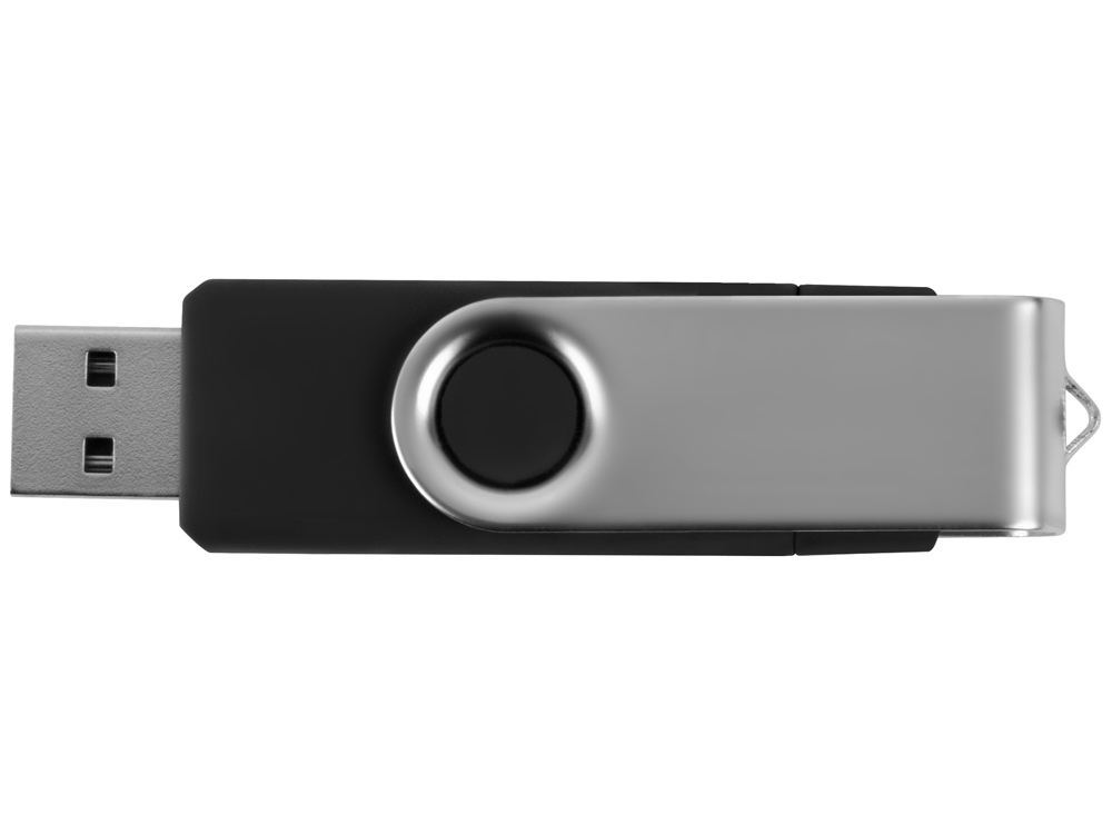 USB/micro USB-флешка 2.0 на 16 Гб Квебек OTG, черный - купить оптом