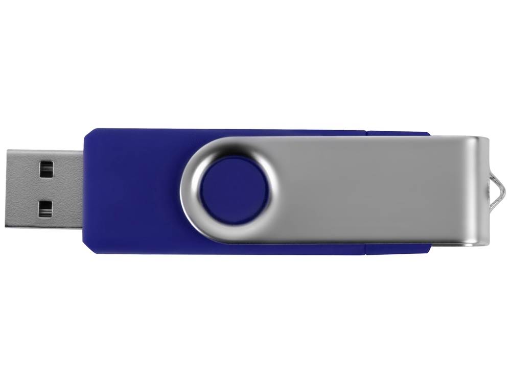 USB/micro USB-флешка 2.0 на 16 Гб Квебек OTG, синий - купить оптом