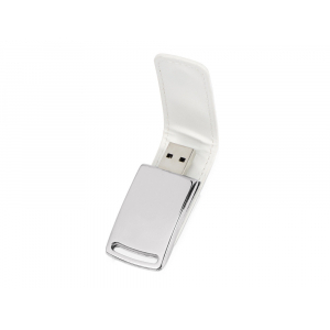 Флеш-карта USB 2.0 16 Gb с магнитным замком Vigo, белый/серебристый - купить оптом