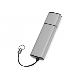 Флеш-карта USB 2.0 16 Gb металлическая с колпачком Borgir, стальной - купить оптом