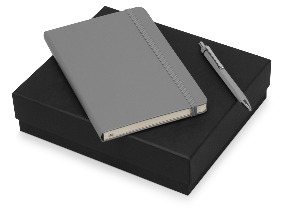 Подарочный набор Moleskine Hemingway с блокнотом А5 и ручкой, серый - купить оптом