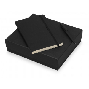 Подарочный набор Moleskine Indiana с блокнотом А5 Soft и ручкой, черный - купить оптом