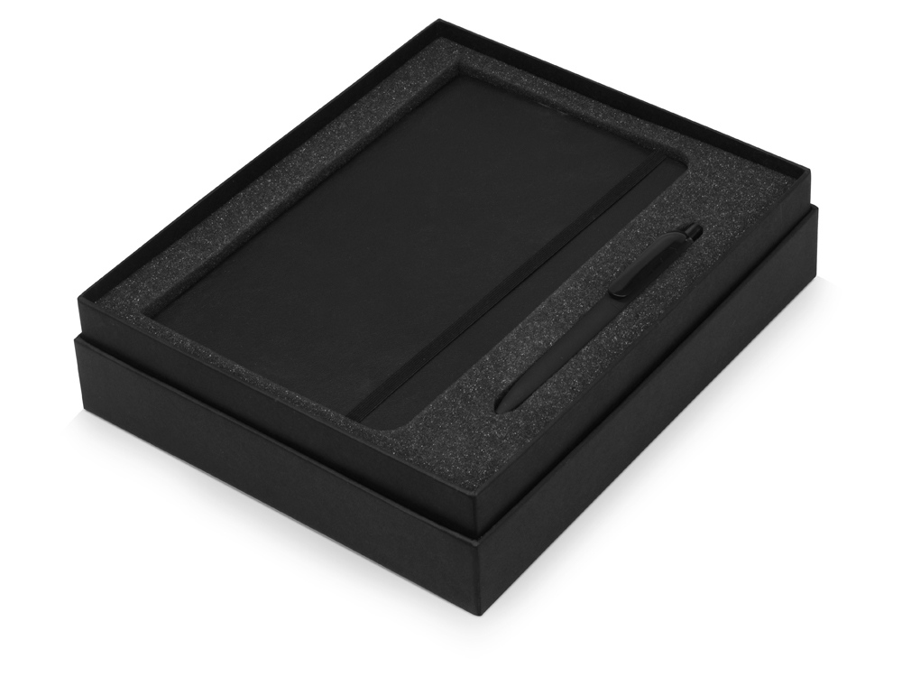 Подарочный набор Moleskine Indiana с блокнотом А5 Soft и ручкой, черный - купить оптом