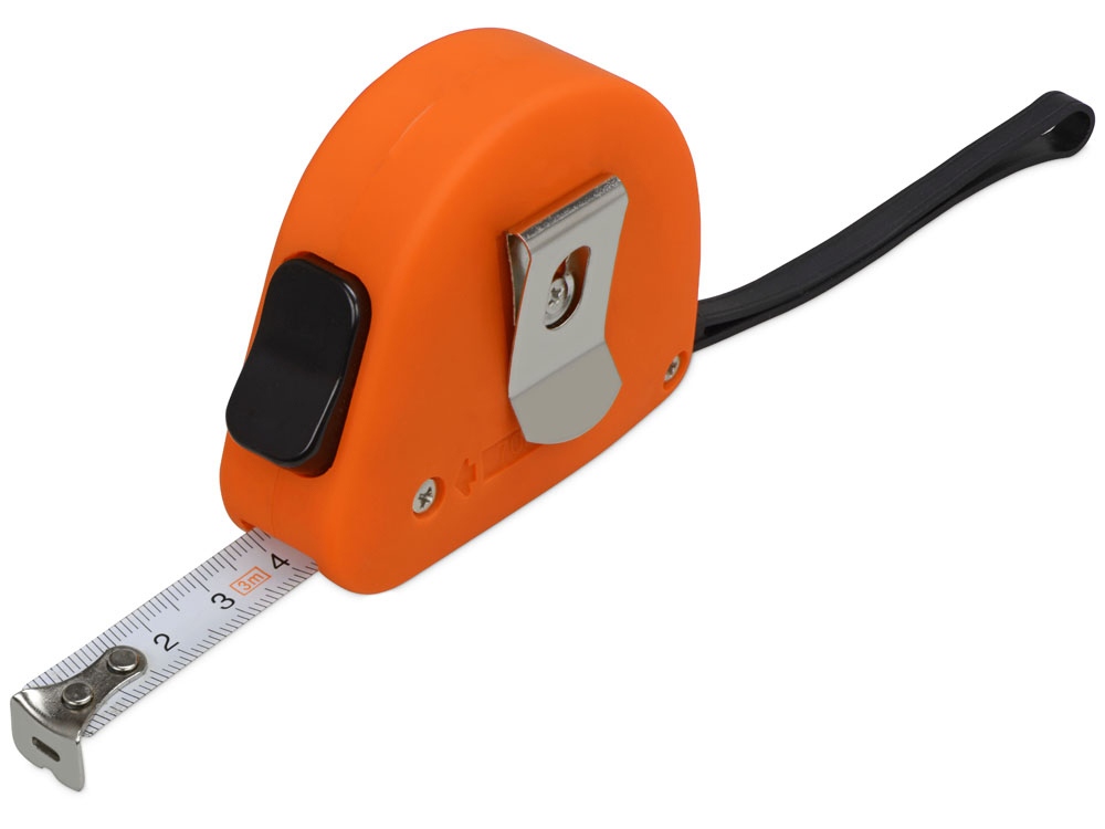 Рулетка 3м Meter, софт-тач, оранжевый - купить оптом