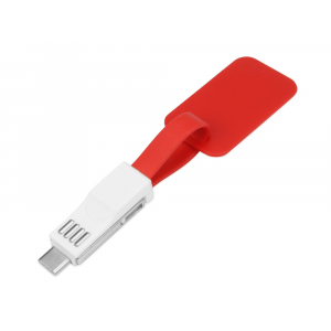 Зарядный кабель 3-в-1 Charge-it, красный - купить оптом