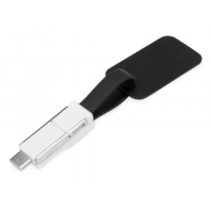 Зарядный кабель 3-в-1 Charge-it, черный - купить оптом