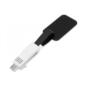 Зарядный кабель 3-в-1 Charge-it, черный - купить оптом