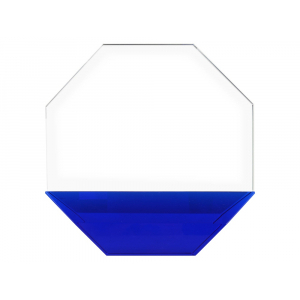 Награда Octagon, прозрачный, синий - купить оптом
