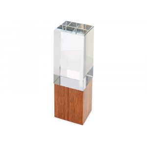 Награда Wood and glass, прозрачный/дерево - купить оптом