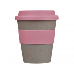 Стакан с силиконовой крышкой Cafe, dust pink, серо-коричневый/пыльно-розовый, фото 2