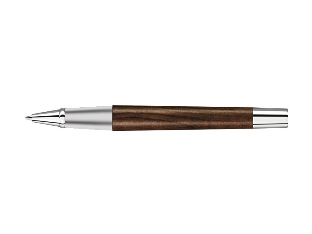 Ручка роллер TITAN WOOD R, синий, 0.7 мм, коричневый/серебряный - купить оптом