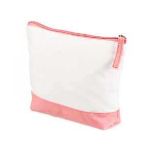 Косметичка хлопковая Cotton, белый/пыльно-розовый - купить оптом