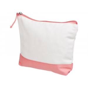 Косметичка хлопковая Cotton, белый/пыльно-розовый - купить оптом
