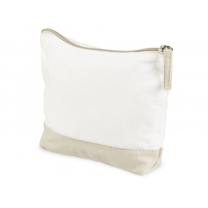 Косметичка хлопковая Cotton, белый/бежевый - купить оптом