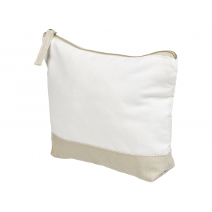 Косметичка хлопковая Cotton, белый/бежевый - купить оптом
