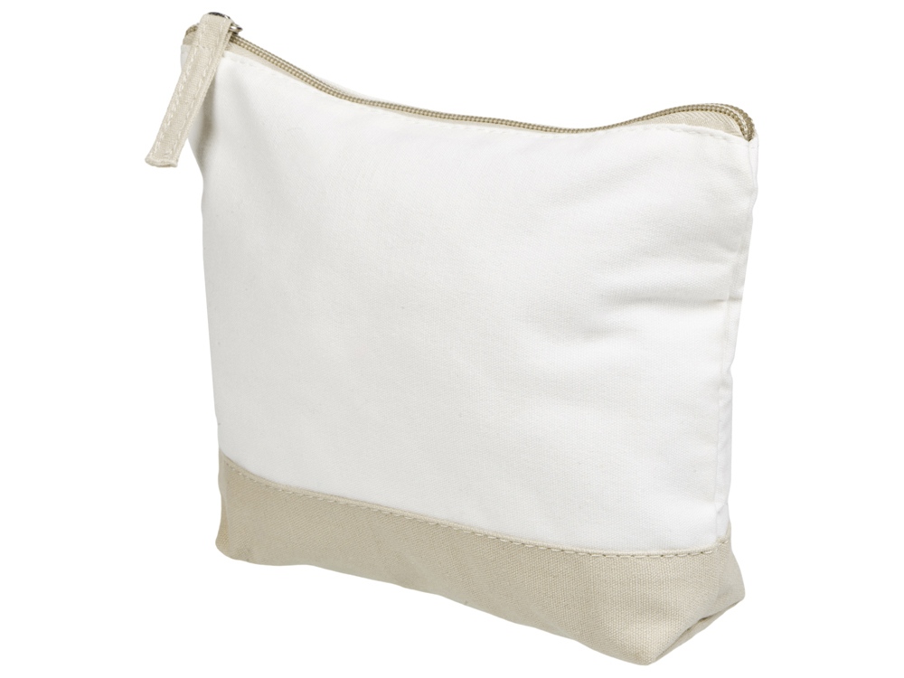Косметичка хлопковая Cotton, белый/бежевый - купить оптом