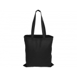 Сумка для шопинга Carryme 140 хлопковая, 140 г/м2, черный, фото 2