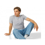 Футболка HD Fit короткий рукав с эластаном, мужская, серый меланж, фото 1