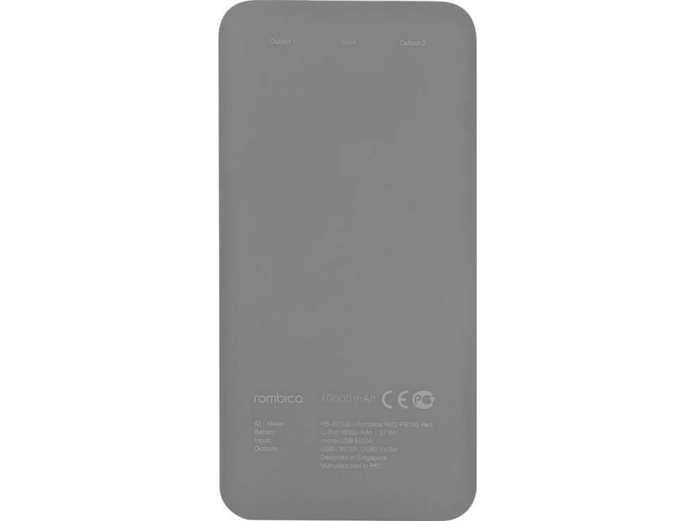 Внешний аккумулятор Rombica NEO PB100 Gray, серый - купить оптом