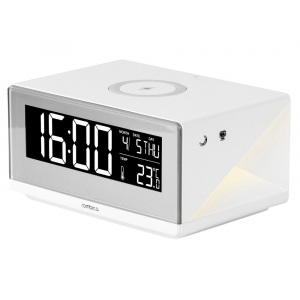 Часы с беспроводным зарядным устройством Rombica Timebox 2, белый - купить оптом