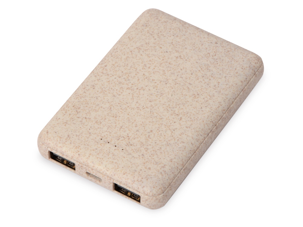 Портативное зарядное устройство Wheatty, 5000 mAh, бежевый - купить оптом