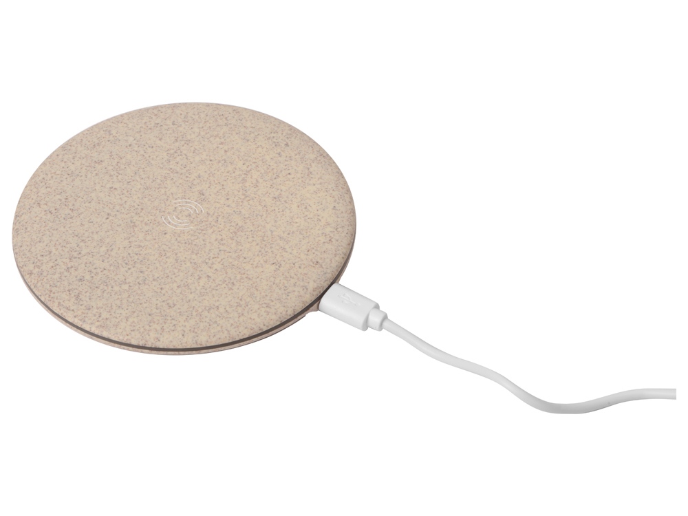 Беспроводное зарядное устройство Wheatty, 5W, бежевый - купить оптом