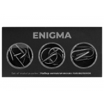 Набор из 3 металлических головоломок в мешочках Enigma, серебристый, фото 4