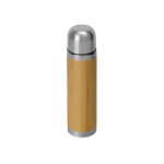Вакуумный термос из бамбука Ямал Bamboo, натуральный, серебристый