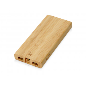 Внешний беспроводной аккумулятор из бамбука Bamboo Air, 10000 mAh, натуральный - купить оптом