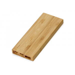 Внешний аккумулятор из бамбука Bamboo, 5000 mAh, натуральный - купить оптом