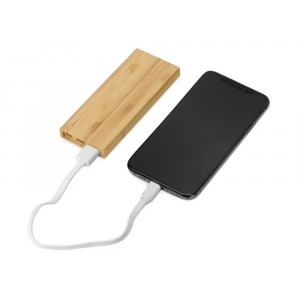 Внешний аккумулятор из бамбука Bamboo, 5000 mAh, натуральный - купить оптом
