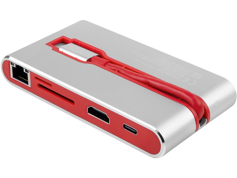 Хаб USB Rombica Type-C Hermes Red, красный - купить оптом