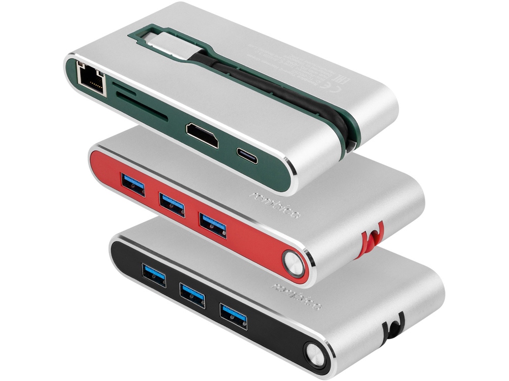 Хаб USB Rombica Type-C Hermes Red, красный - купить оптом