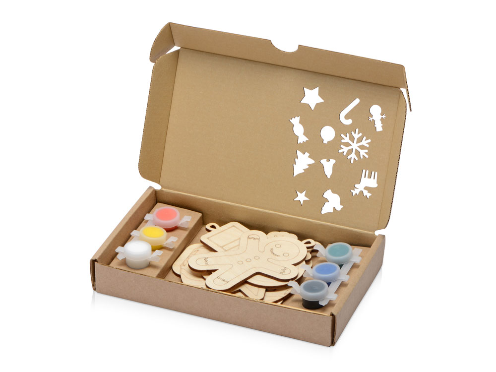 Подарочный набор для раскрашивания Christmas Toys, натуральный  - купить оптом
