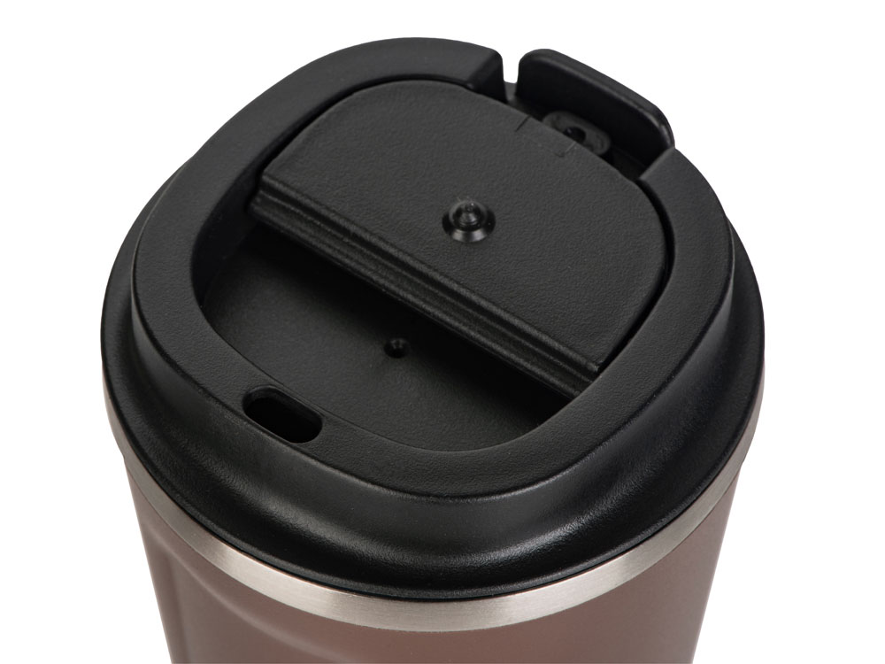 Термокружка CAFe COMPACT, 380 мл, коричневый, дерево - купить оптом