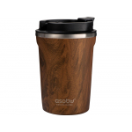 Термокружка CAFe COMPACT, 380 мл, wood, дерево, фото 1