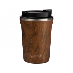 Термокружка CAFe COMPACT, 380 мл, wood, дерево - купить оптом