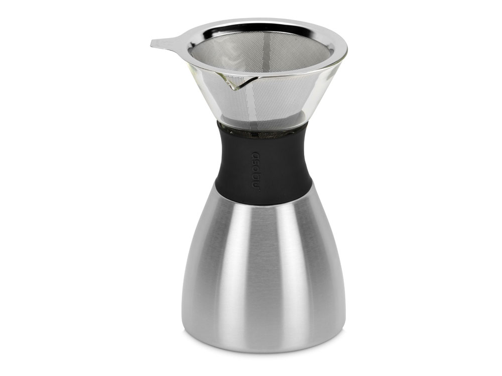 Кофеварка POUR OVER, 1000 мл, серебристый/черный - купить оптом