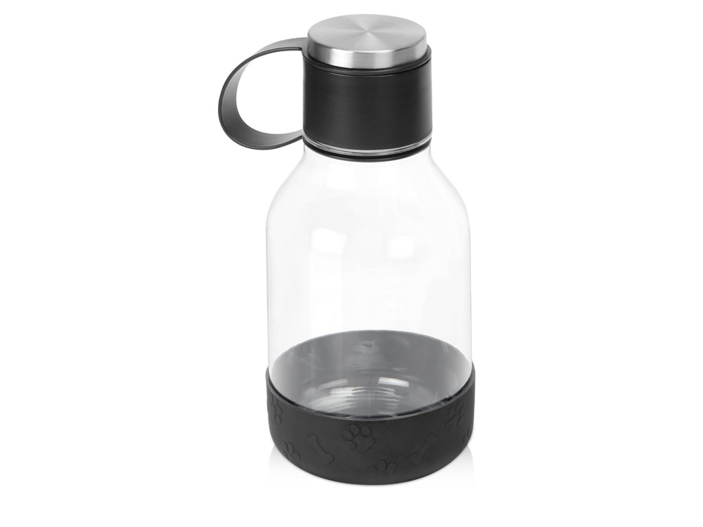 Бутылка для воды 2-в-1 Dog Bowl Bottle со съемной миской для питомцев, 1500 мл, черный - купить оптом