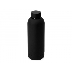 Вакуумная термобутылка Cask Waterline, soft touch, 500 мл, черный (Р) - купить оптом