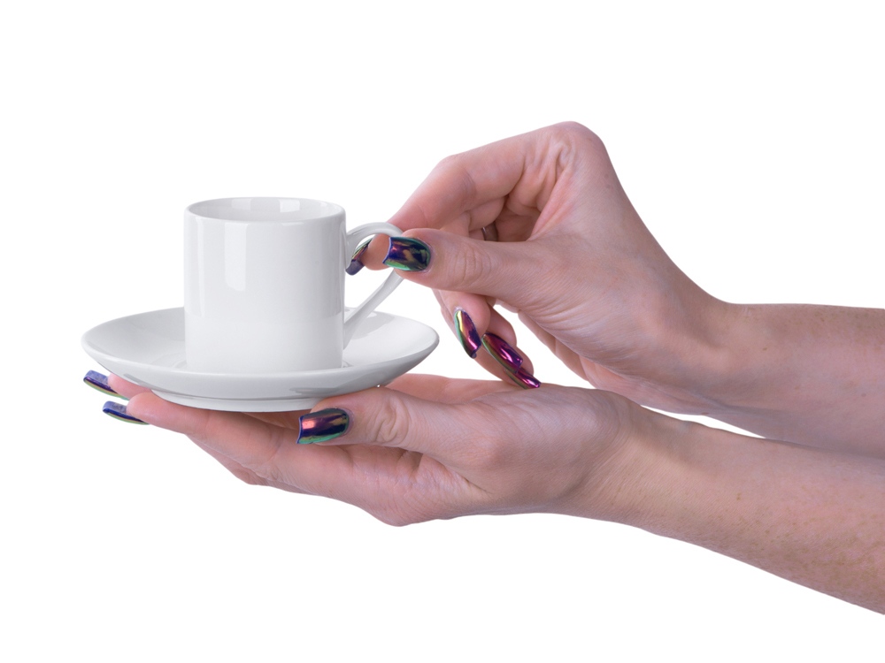 Кофейная пара прямой формы Espresso, 100мл, белый - купить оптом