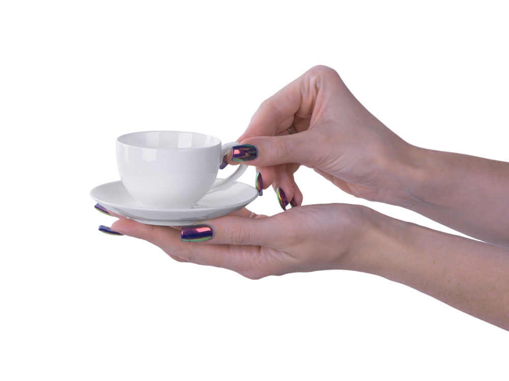 Кофейная пара классической формы Ristretto, 90мл, белый - купить оптом