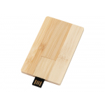USB 2.0- флешка на 32 Гб Bamboo Card, натуральный, фото 1