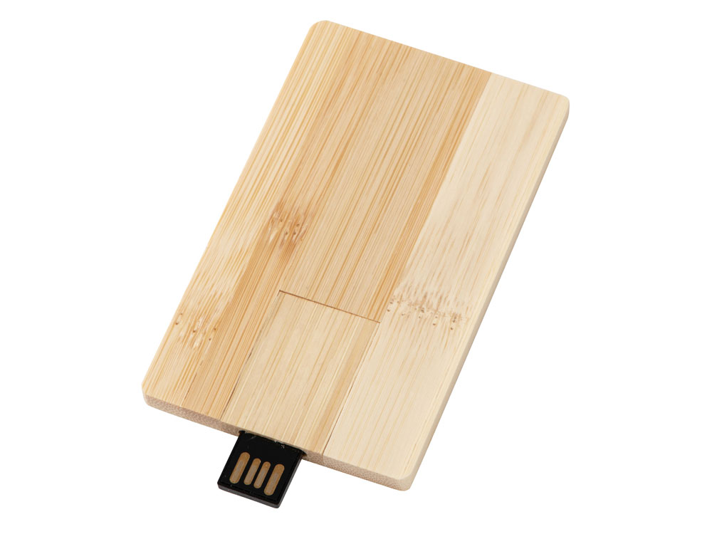 USB 2.0- флешка на 32 Гб Bamboo Card, натуральный - купить оптом