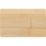USB 2.0- флешка на 32 Гб Bamboo Card, натуральный, фото 3
