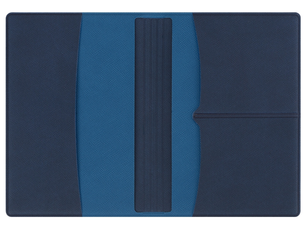 Обложка для паспорта с RFID защитой отделений для пластиковых карт Favor, синяя, синий - купить оптом