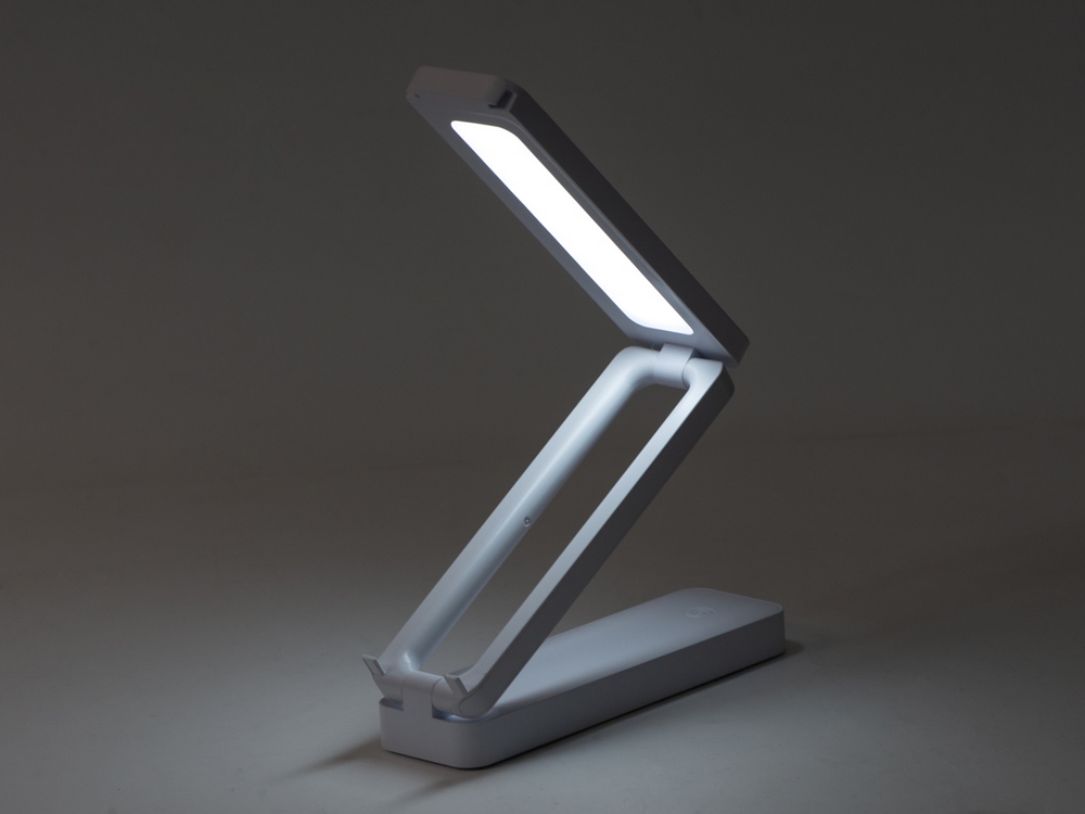 Складывающаяся LED лампа с беспроводной зарядкой Lightfold, белый - купить оптом