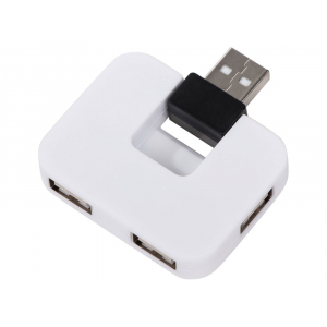 USB Hub Gaia на 4 порта, белый - купить оптом