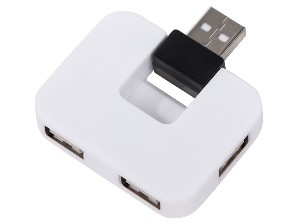 USB Hub Gaia на 4 порта, белый - купить оптом