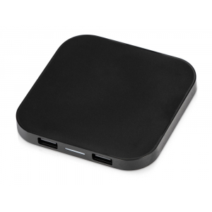 Беспроводная зарядка Tile с 2 USB-A, 5 Вт, черный - купить оптом
